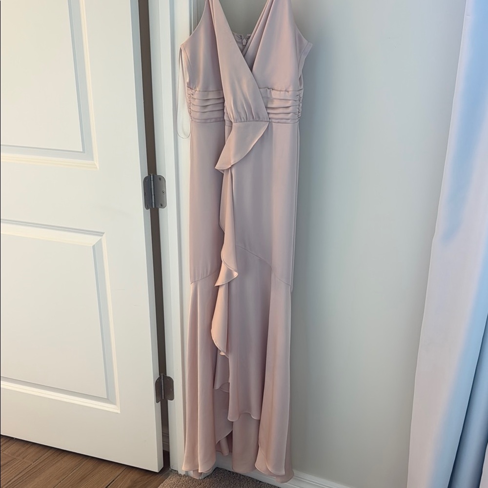 Express Blush High Low Ruffle Dress